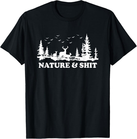 Nature & Shit T-Shirt - T-Shirt | Black