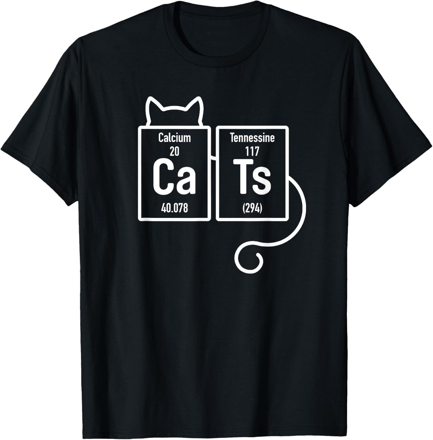 CATS | Lover Periodic Table Elements Funny Science T-Shirt - T-Shirt | Black