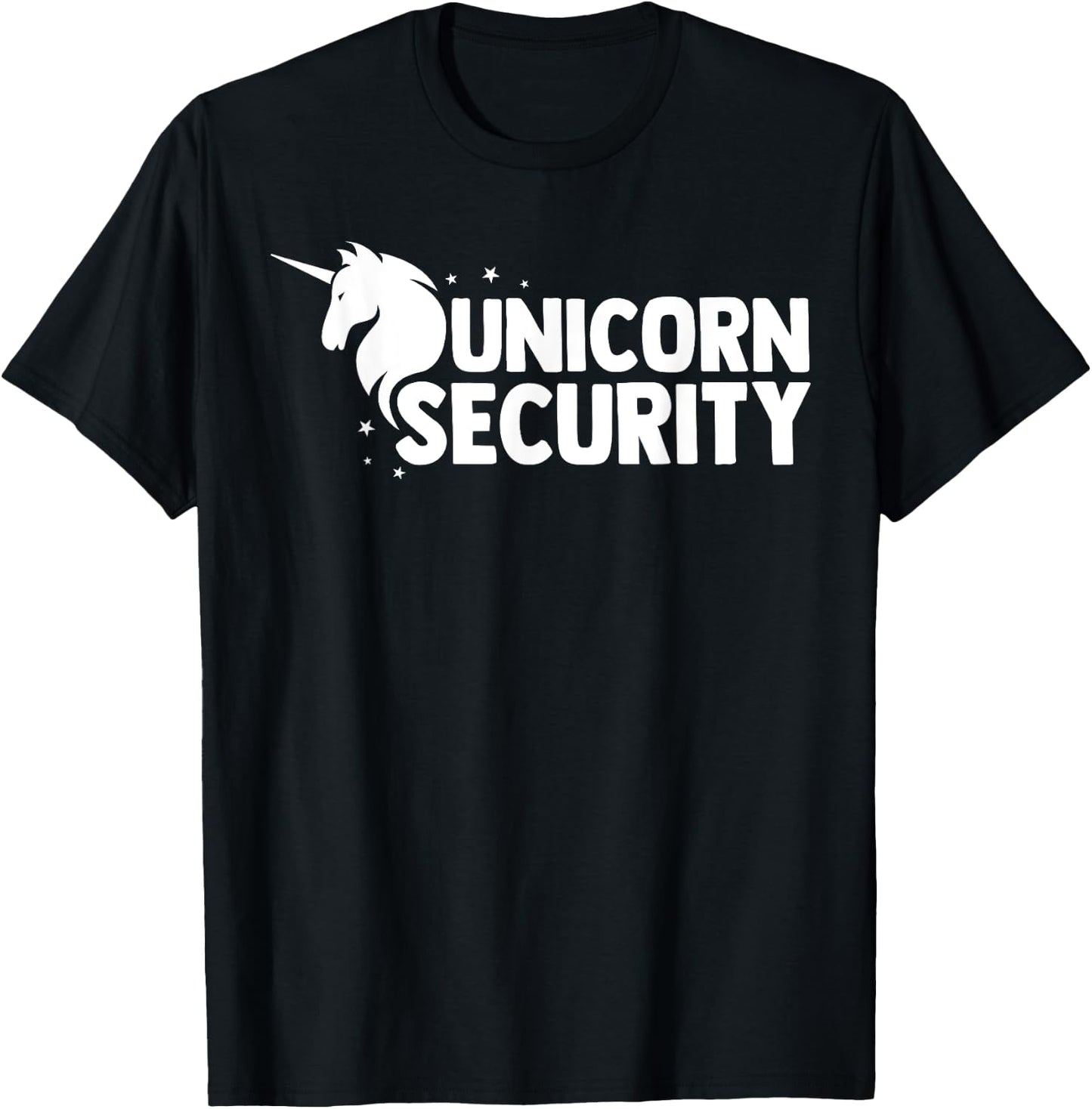 Unicorn Security Squad Symbol Funny Dad Brother Gift T-Shirt - T-Shirt | Black