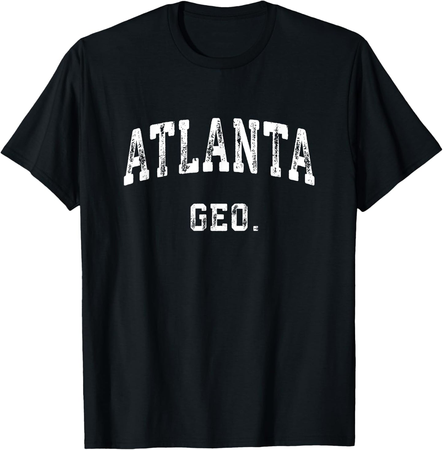 Atlanta Georgia GA Vintage Athletic Sports T-Shirt - T-Shirt | Black
