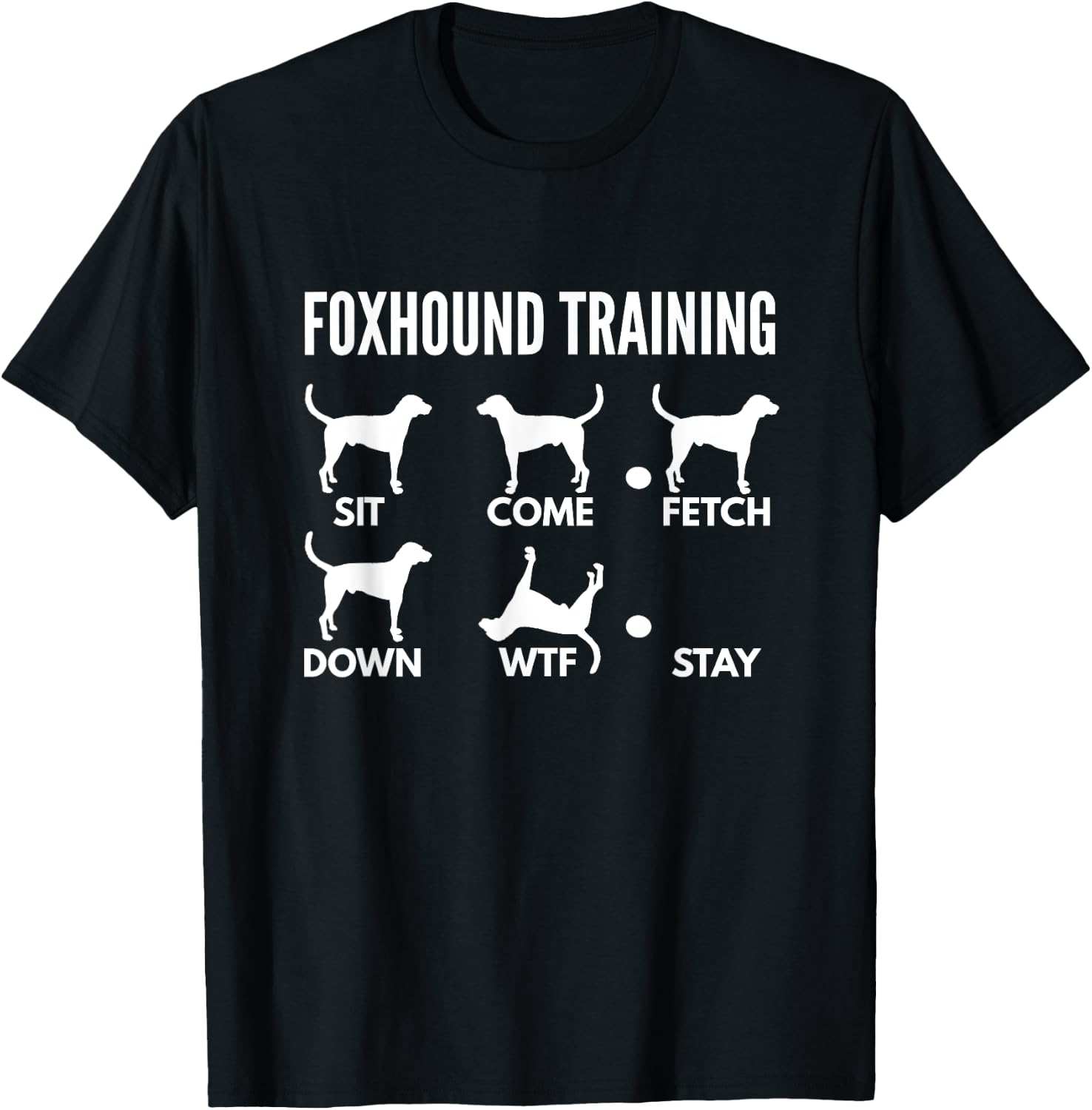 American Foxhound Training Gifts Foxhound Training for American Foxhound Owners -Adults Black Short Sleeve Classic Fit T-Shirt - T-Shirt | Black