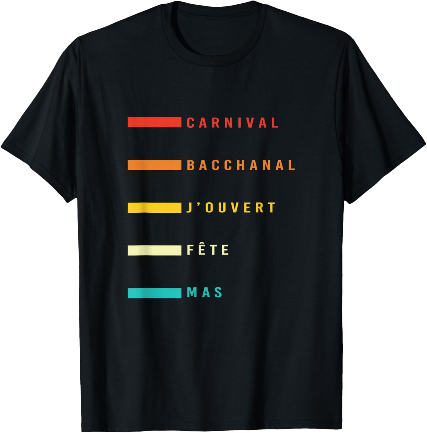 Soca Carnival Bacchanal Jouvert Fete Mas Vintage Bacchanal T-Shirt - T-Shirt | Black