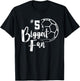 Number 5's Biggest Fan Shirt Soccer Player Mom Dad Family T-Shirt - T-Shirt | Black