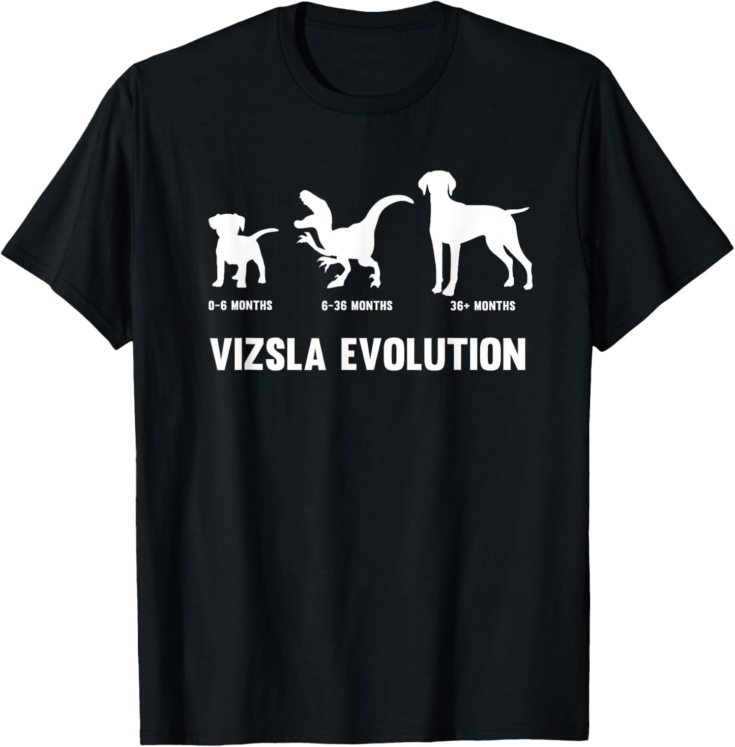 Magyar Vizsla Evolution Design for a Vizsla Owner T-Shirt - T-Shirt | Black