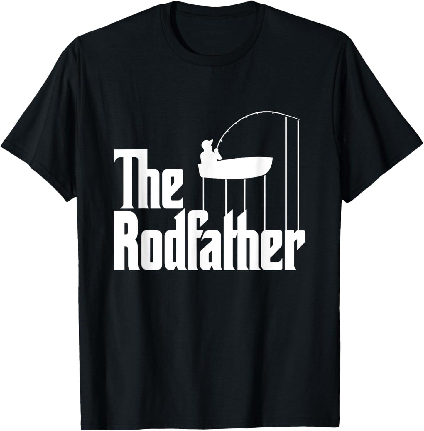 Funny Fishing Meme Of The Rodfather Fishing Rod T-Shirt - T-Shirt | Black