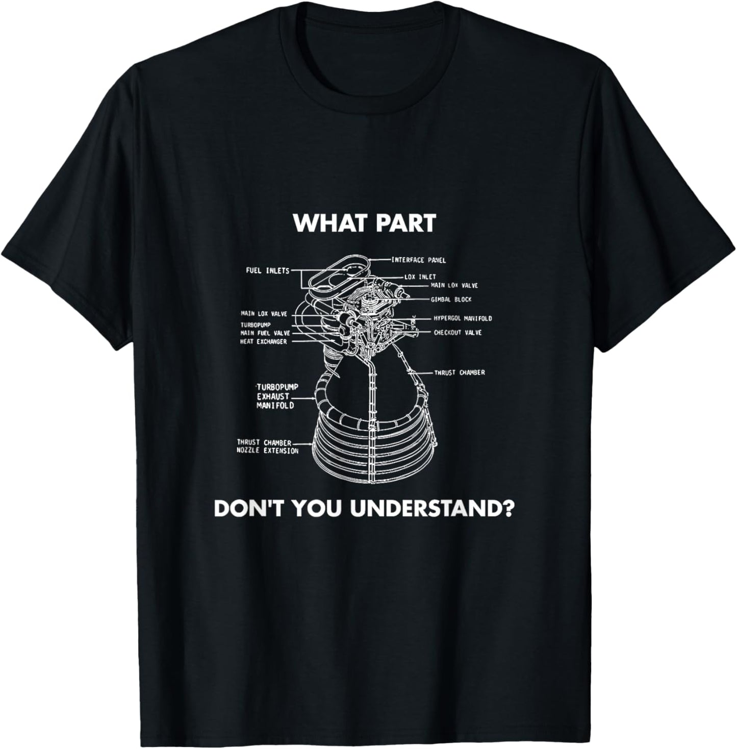Aerospace engineer What part you dont understand engine T-Shirt - T-Shirt | Black