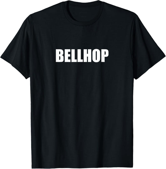 Bellhop Employees Official Uniform Work T-Shirt - T-Shirt | Black