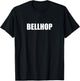 Bellhop Employees Official Uniform Work T-Shirt - T-Shirt | Black