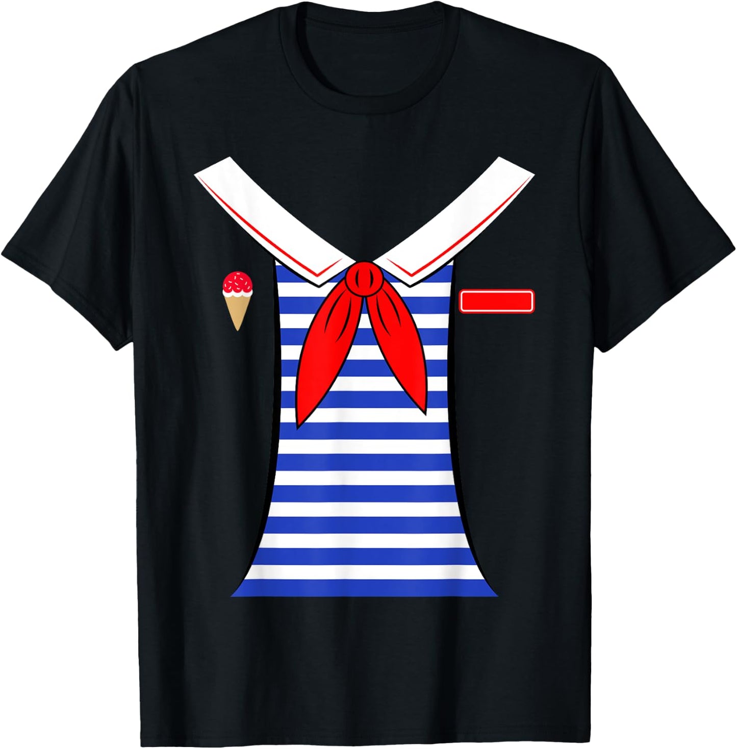 Funny Ice Cream Parlor Scoops Ahoy Costume Men Women Gift T-Shirt - T-Shirt | Black