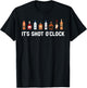 It's Shots O'Clock Tequila & Whiskey Lover Drinking Wine T-Shirt - T-Shirt | Black