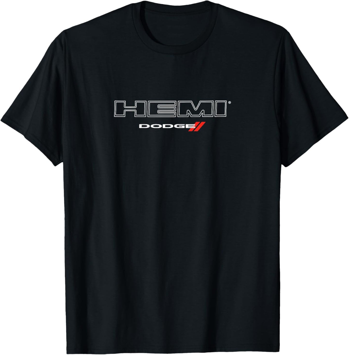 Dodge HEMI Light Wordmark Logo T-Shirt - T-Shirt | Black