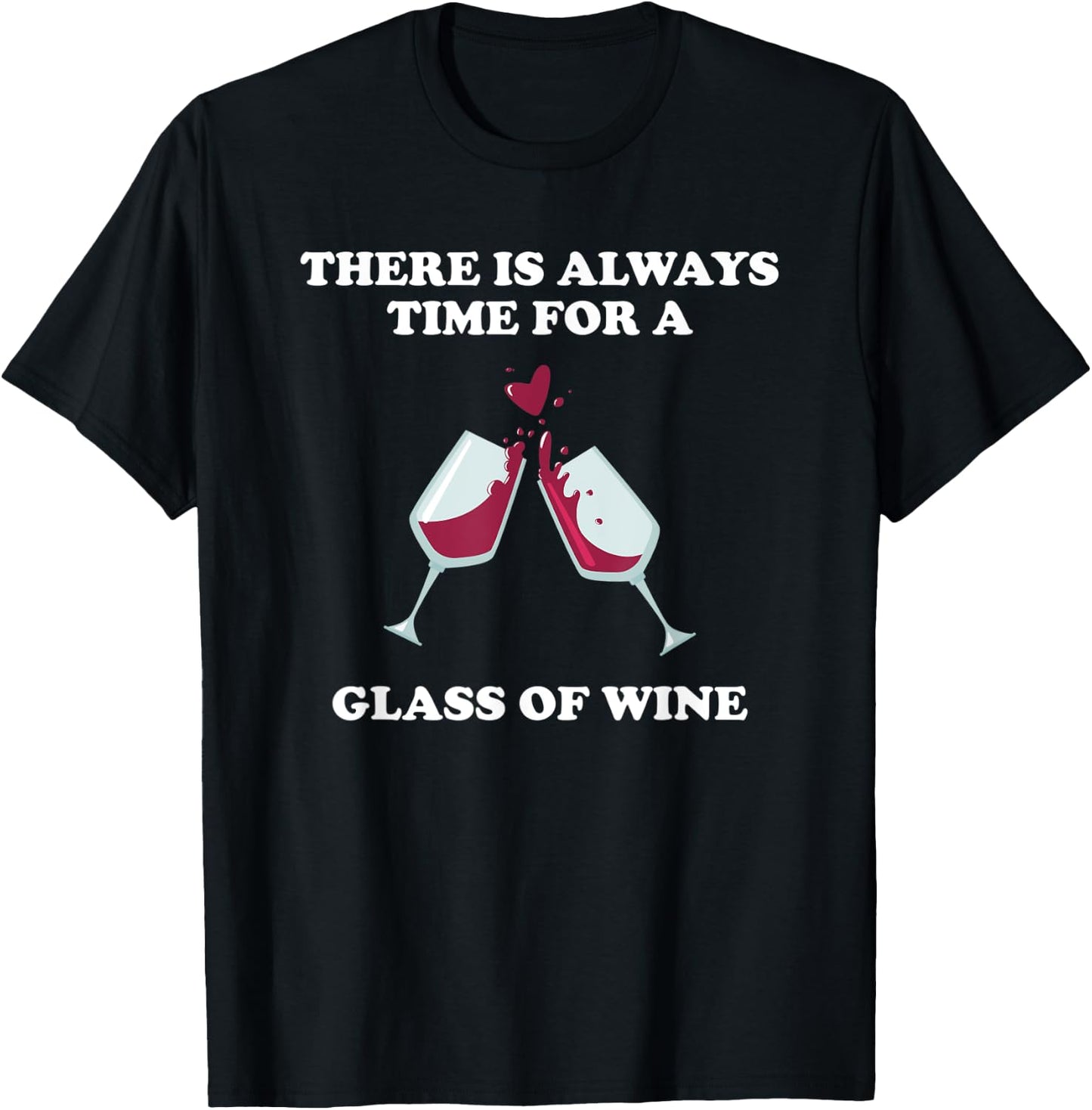 Funny Drinking Buddies Red Wine Lover Glass of Wine Gift T-Shirt - T-Shirt | Black