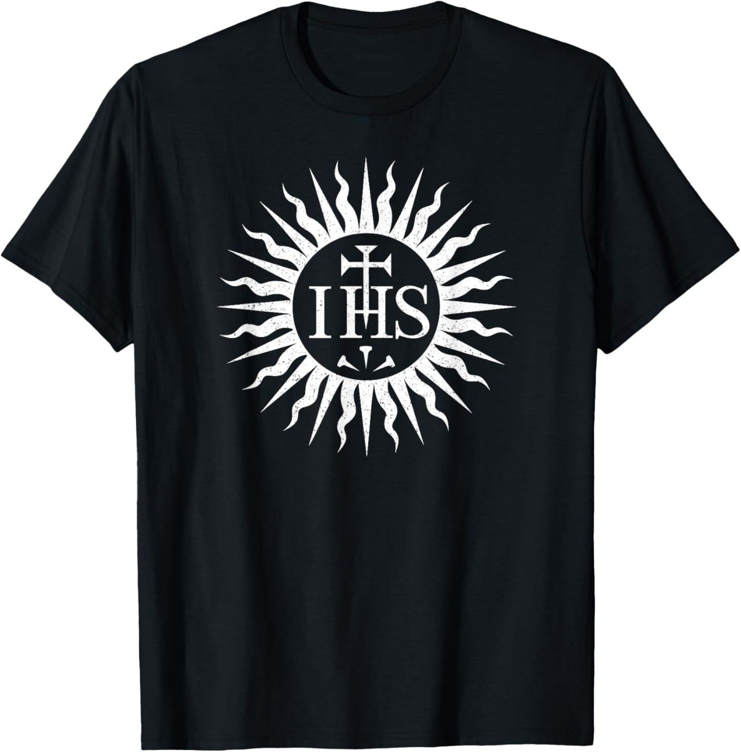 Ihs Symbol Christogram Monogram of Jesus Christ T-Shirt - T-Shirt | Black