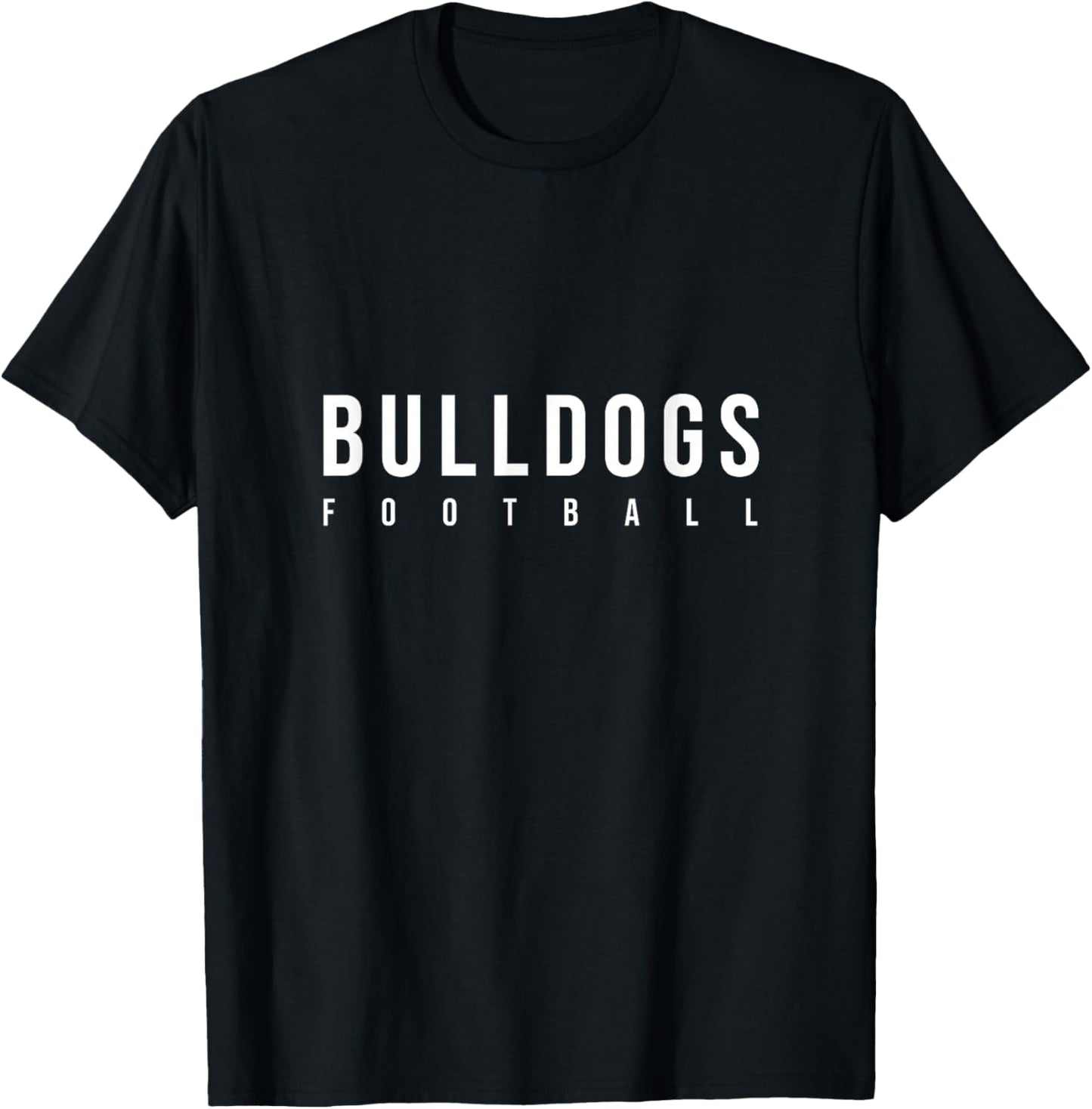 Bulldog-Inspired Football Design T-Shirt - T-Shirt | Black