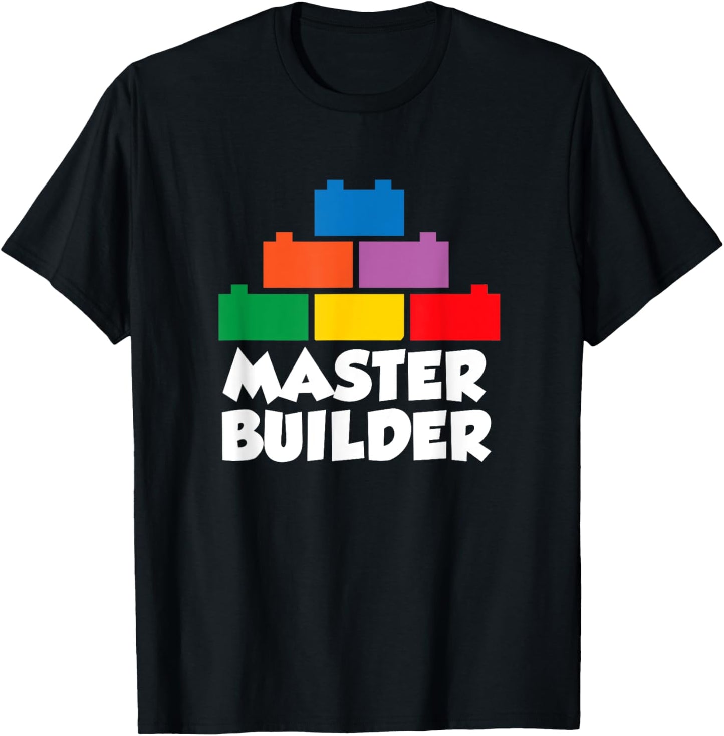 Brick Builder Blocks Building Master Builder Toys Kids Boys T-Shirt - T-Shirt | Black