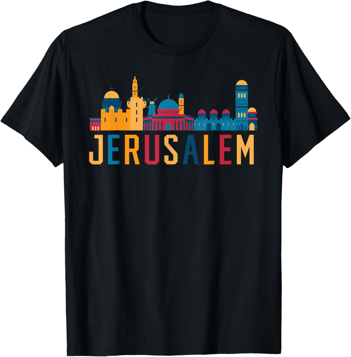 Jerusalem Jewish Country Israelite Israel T-Shirt - T-Shirt | Black