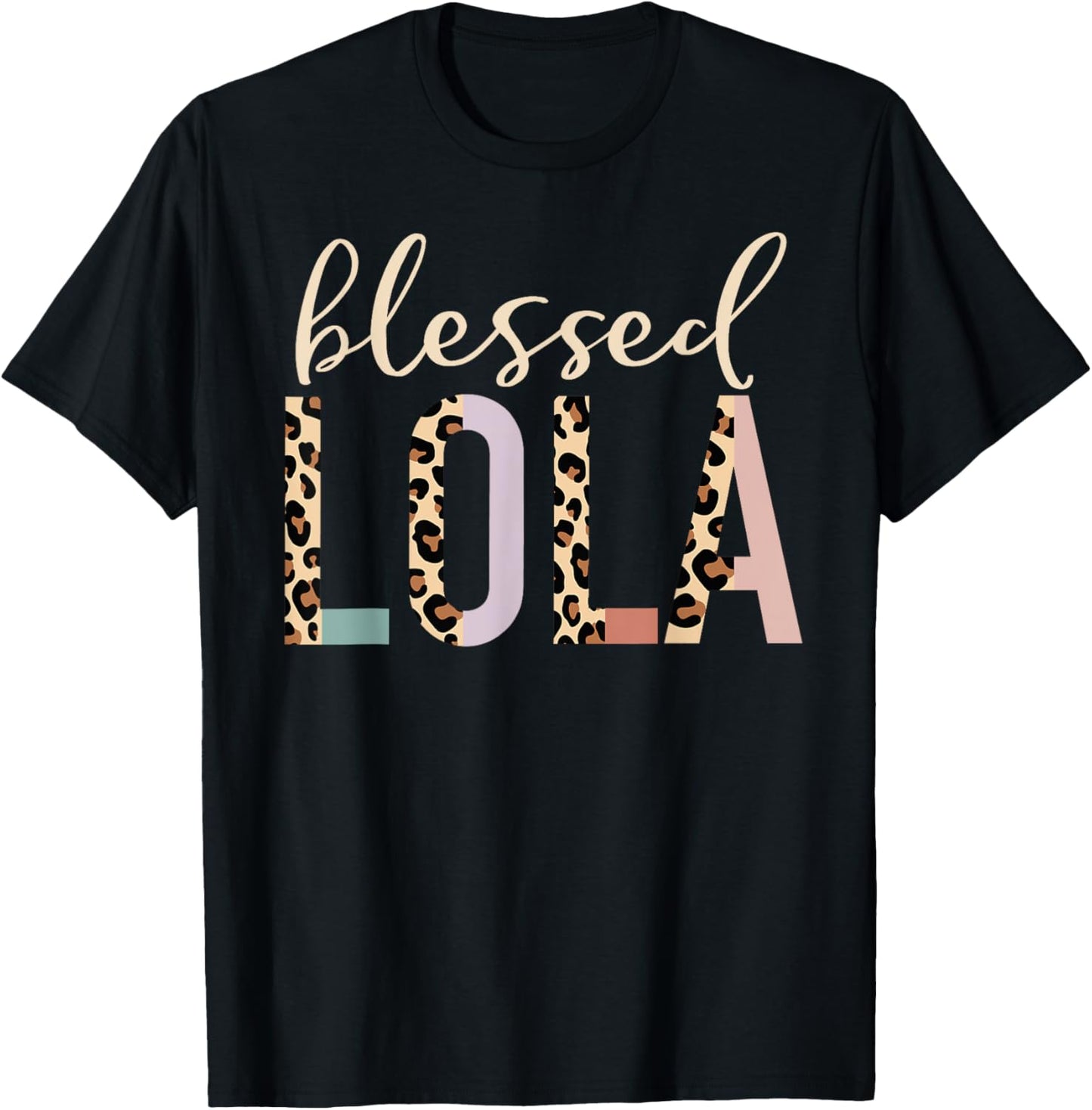 Blessed Lola Cute Leopard Print T-Shirt - T-Shirt | Black