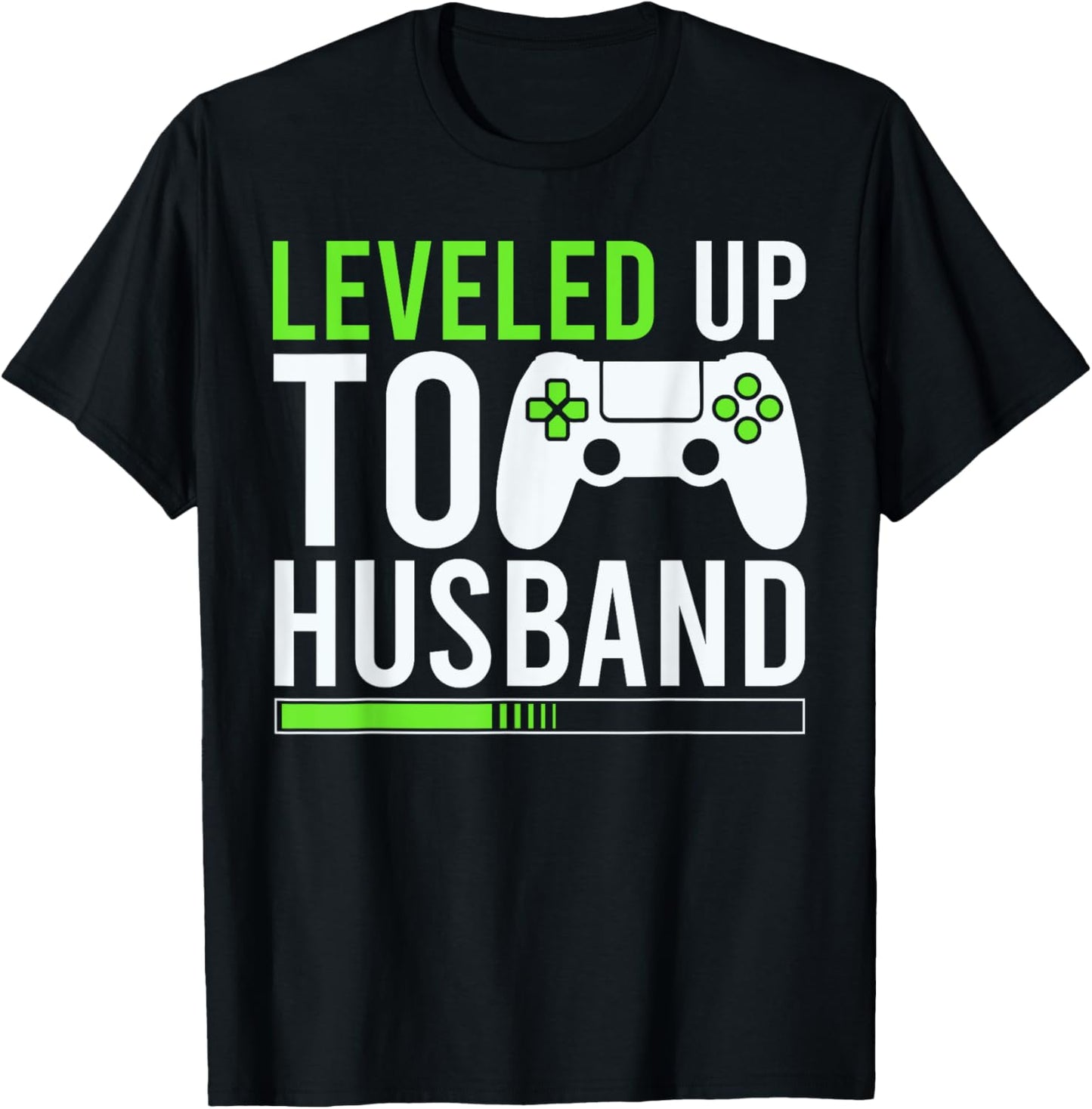 Husband Level Unlocked Est.2025 I Leveled Up To Husband T-Shirt - T-Shirt | Black