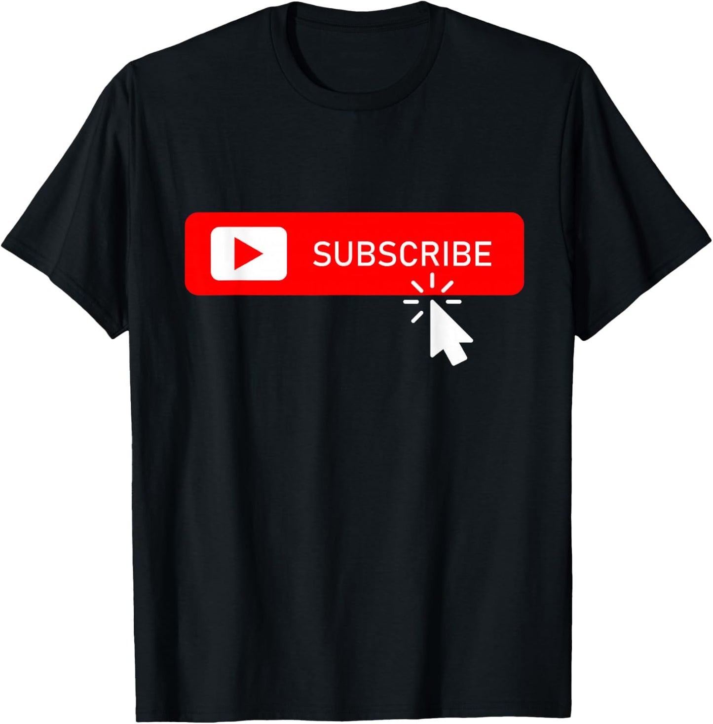 Subscribe on Social Media Content Creator Vlogger Streamer T-Shirt - T-Shirt | Black
