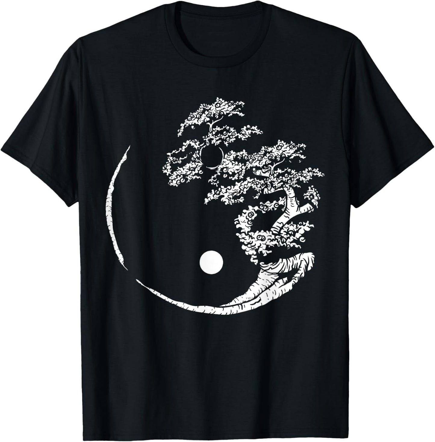 Mandala Yin Yang Bonsai Tree Funny Hippie Gift Women T-Shirt - T-Shirt | Black