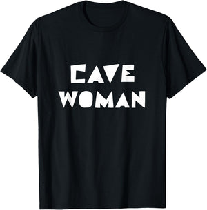 Cavewoman Funny Halloween Costume Cave Rescue Girls Women T-Shirt - T-Shirt | Black
