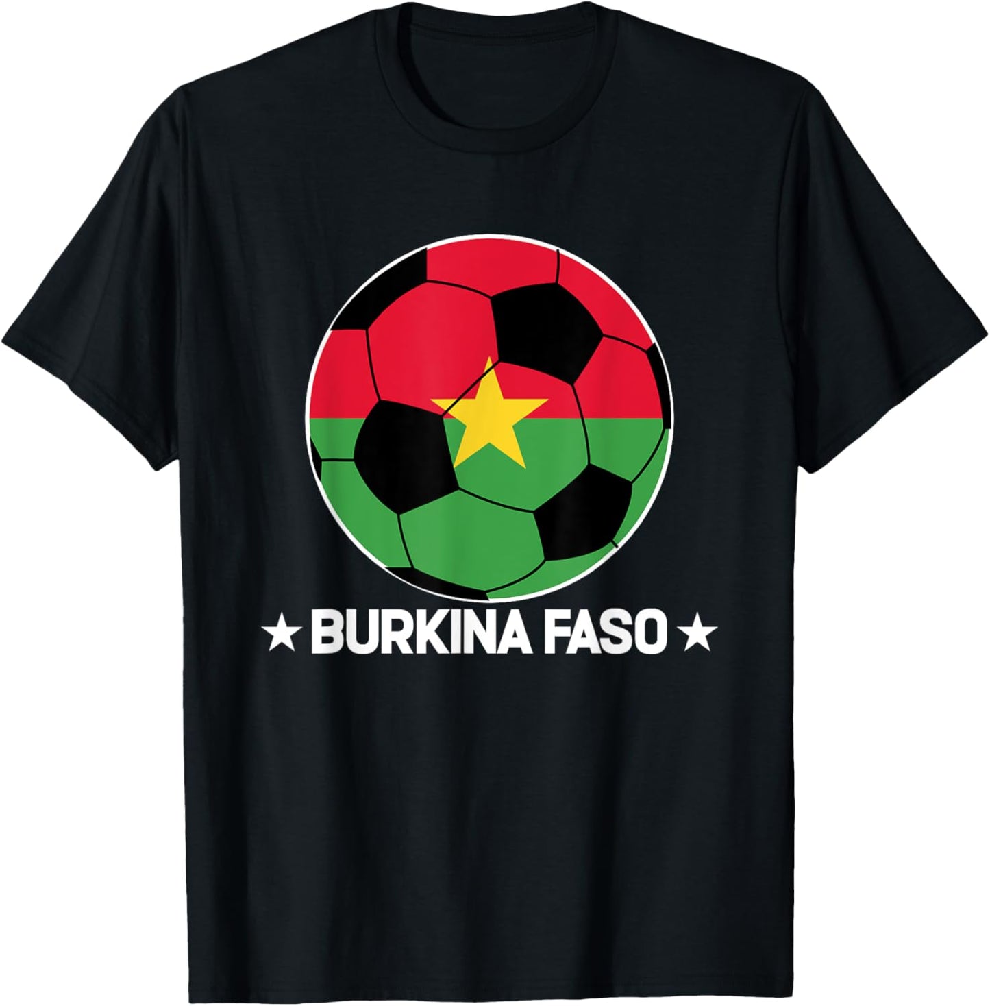 Burkina Faso Soccer Team Burkina Faso Flag Jersey Football T-Shirt - T-Shirt | Black