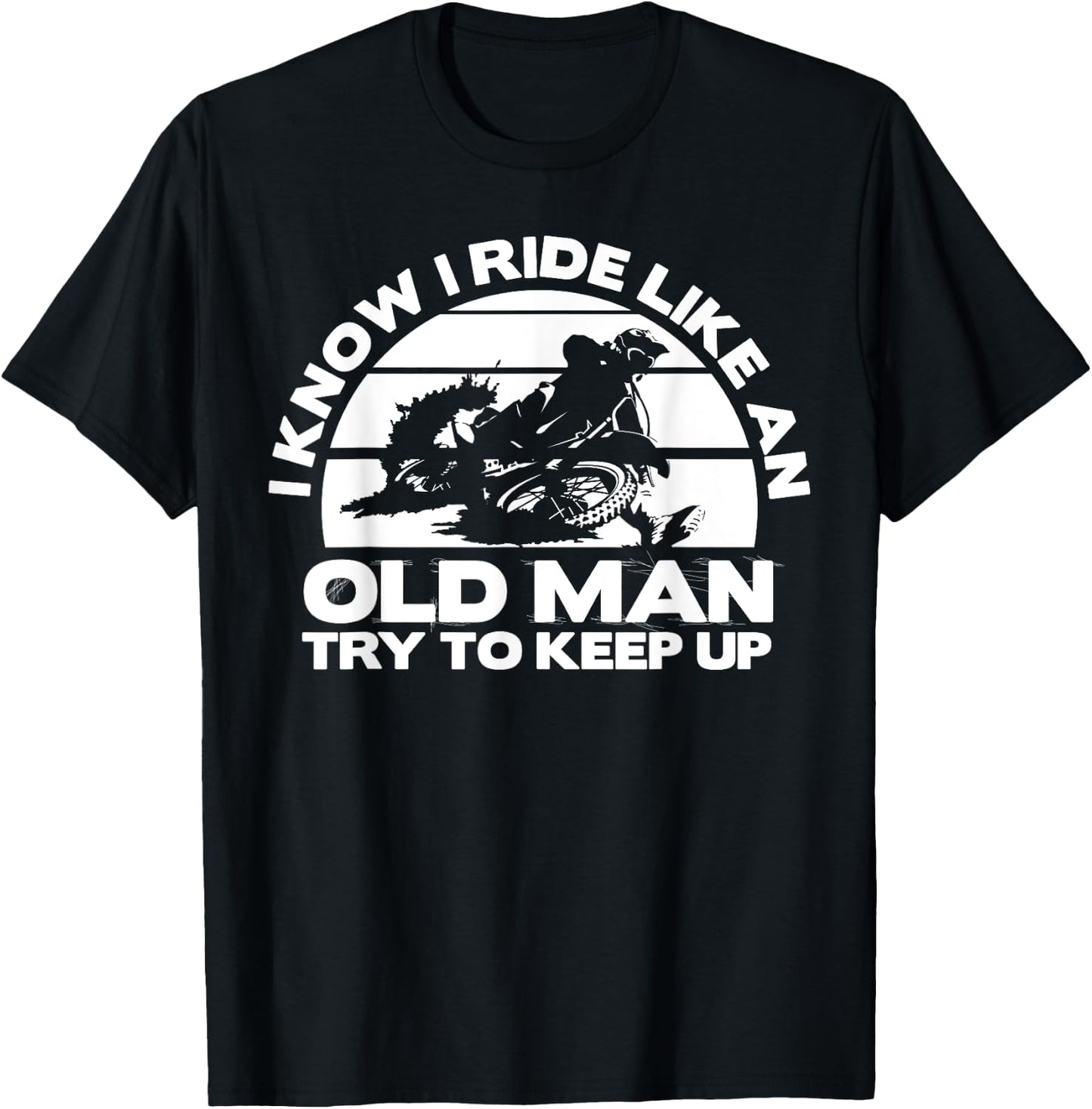Old Man Bike | Funny Dirtbike Motocross design design T-Shirt - T-Shirt | Black