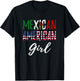 Mexican American Girl Pride Mexican American Flag T-Shirt - T-Shirt | Black