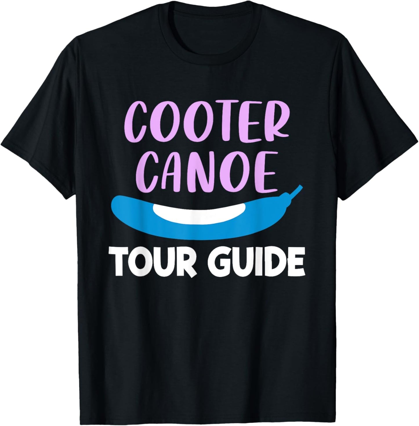 Cooter Canoe Tour Guide Design T-Shirt - T-Shirt | Black