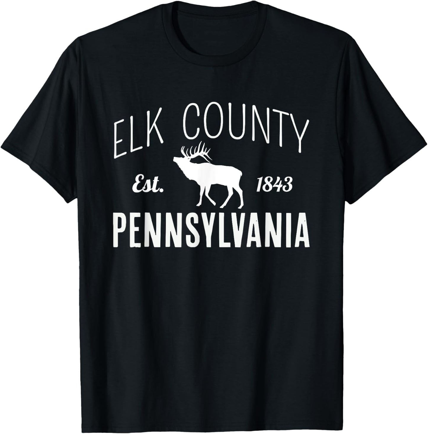 Elk County Nature Pennsylvania Vacation Animal T-Shirt - T-Shirt | Black