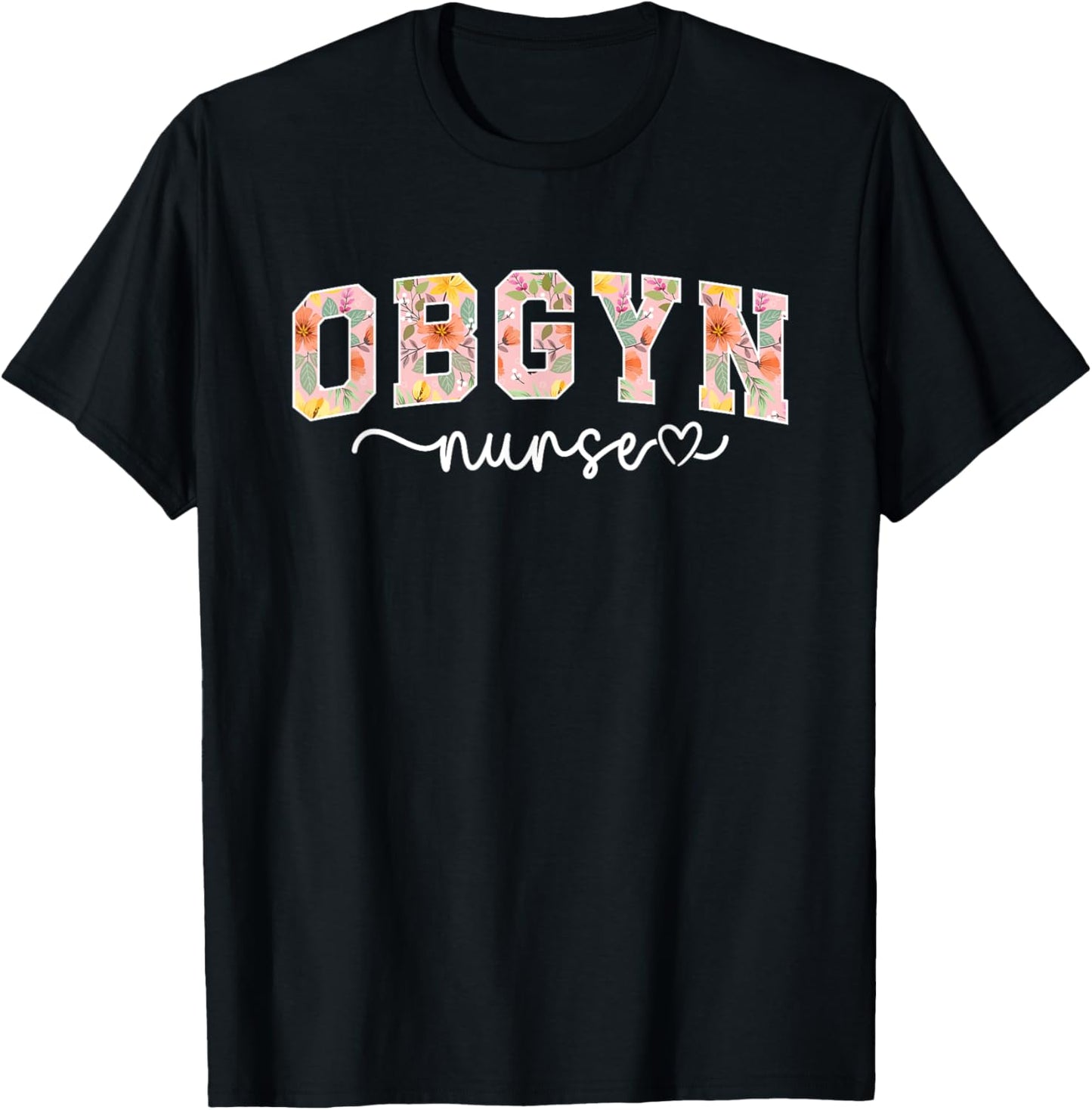 OBGYN Nursing For Obstetrics And Gynecology Nurse Black Modern Short Sleeve - Small - Women - Nurses, OBGYN Nurses T-Shirt - T-Shirt | Black