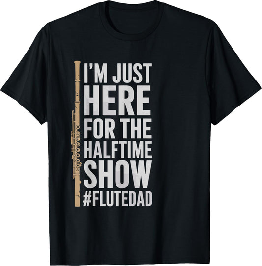 Flute Instrument Player Dad for Orchestra Flutist T-Shirt - T-Shirt | Black