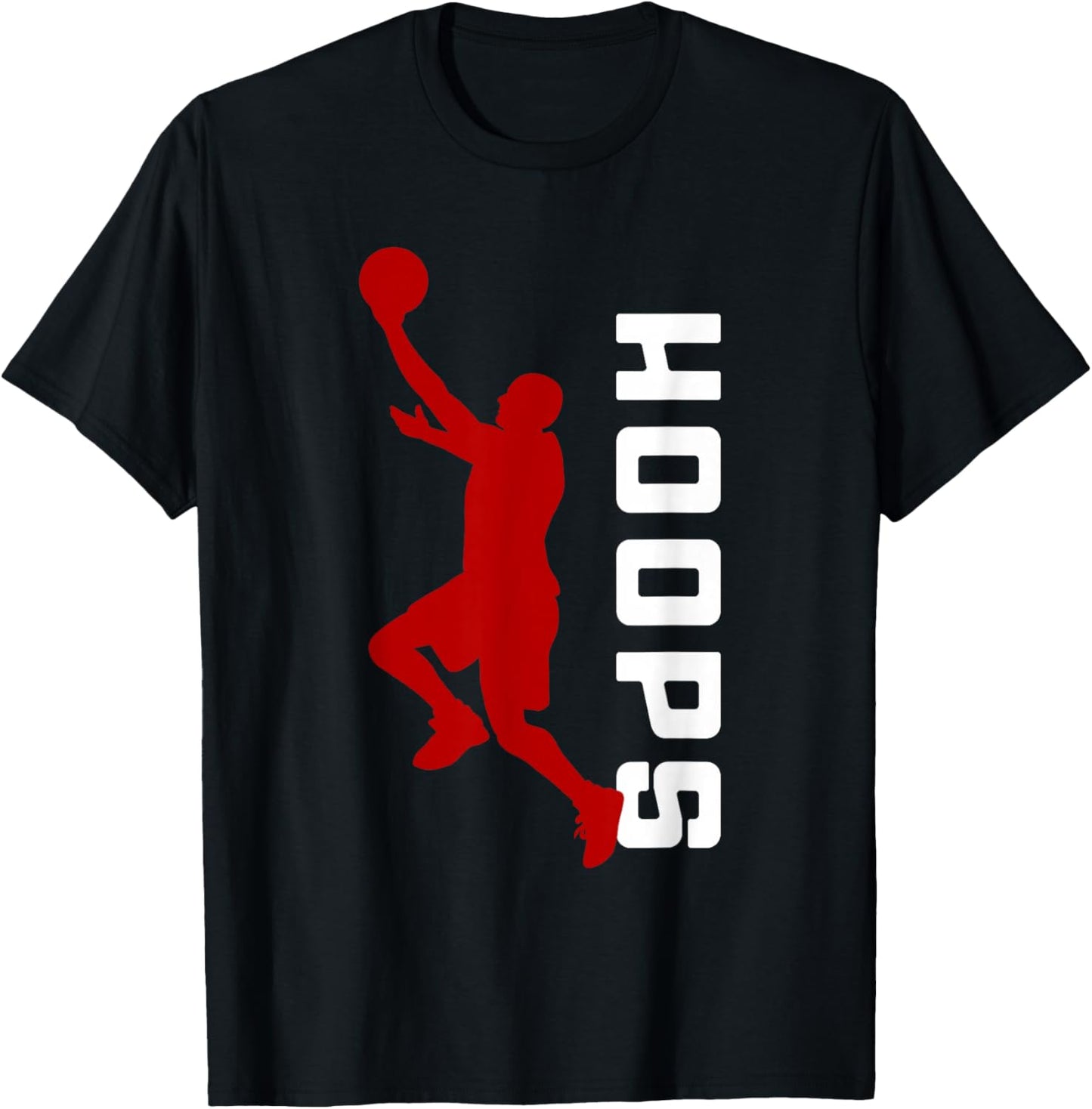 Hoops Basketball Graphic - Basketball T-Shirt - T-Shirt | Black
