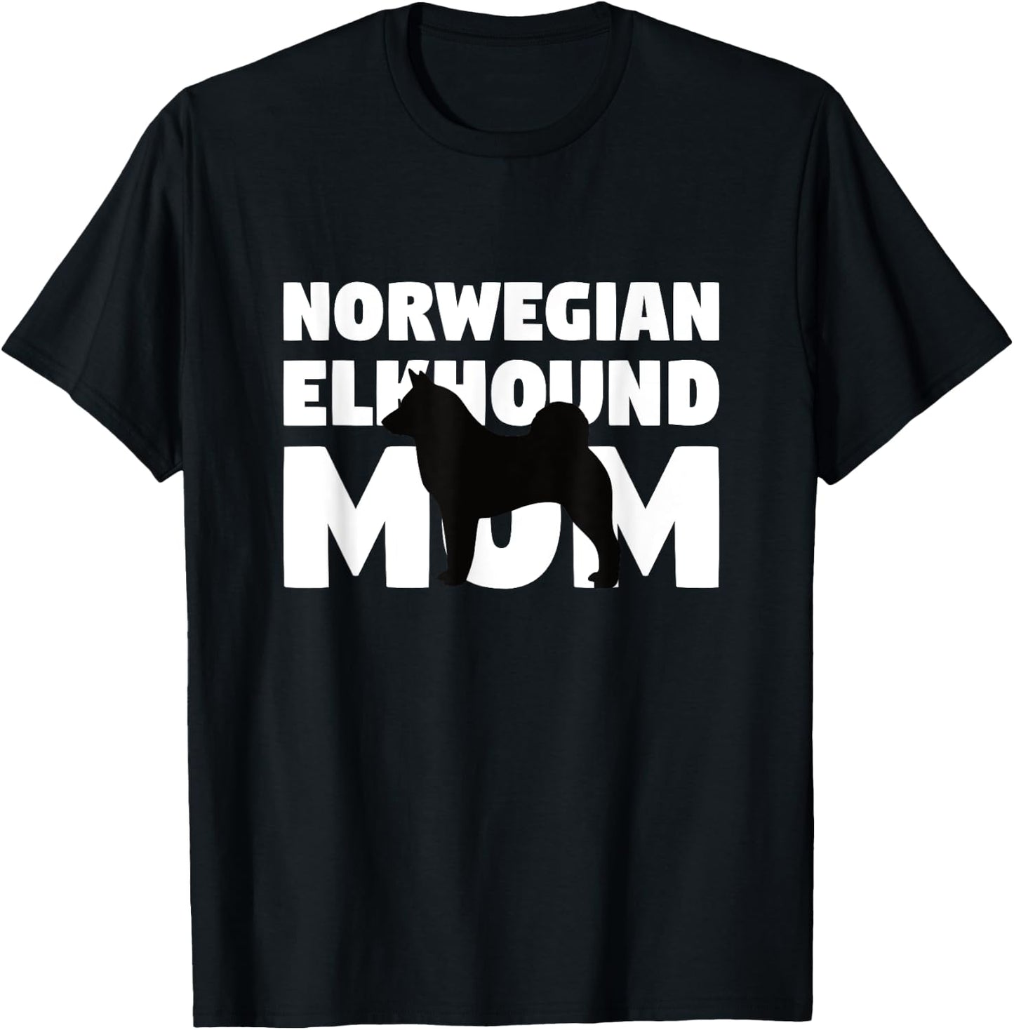 Norwegian Elkhound Gift Dog Mother Norwegian Elkhound Mom Men Women Girls Kids T-Shirt - T-Shirt | Black