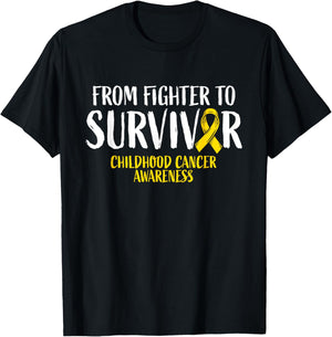 Childhood Cance Survivor Shirt Childhood Cancer Awareness T-Shirt - T-Shirt | Black