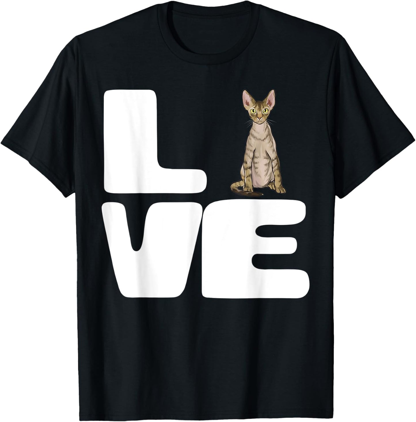 I Love My Devon Rex Cat Lover Gift Women T-Shirt - T-Shirt | Black