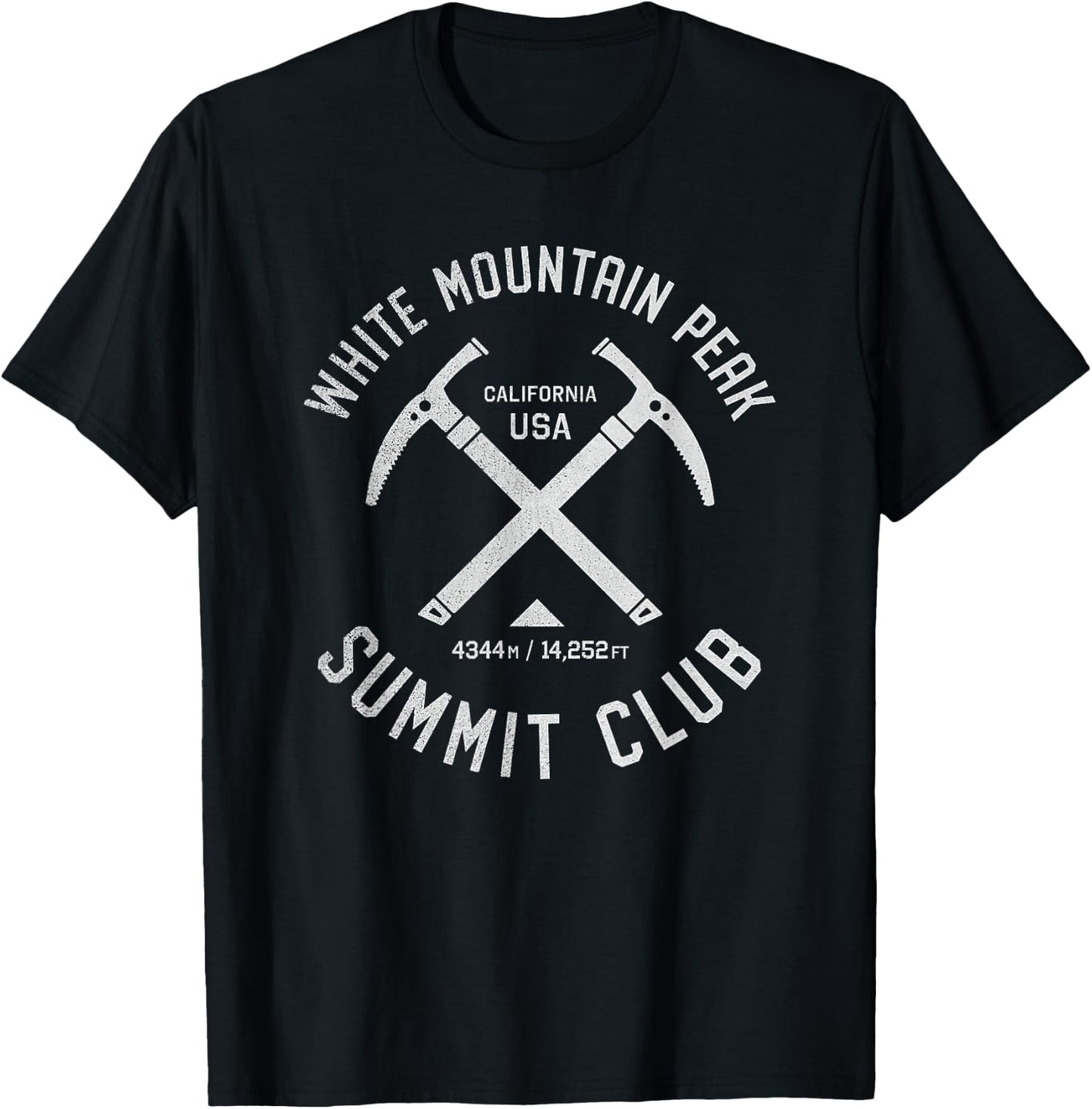 White Mountain Peak Summit Club | I climbed White Mountain T-Shirt - T-Shirt | Black