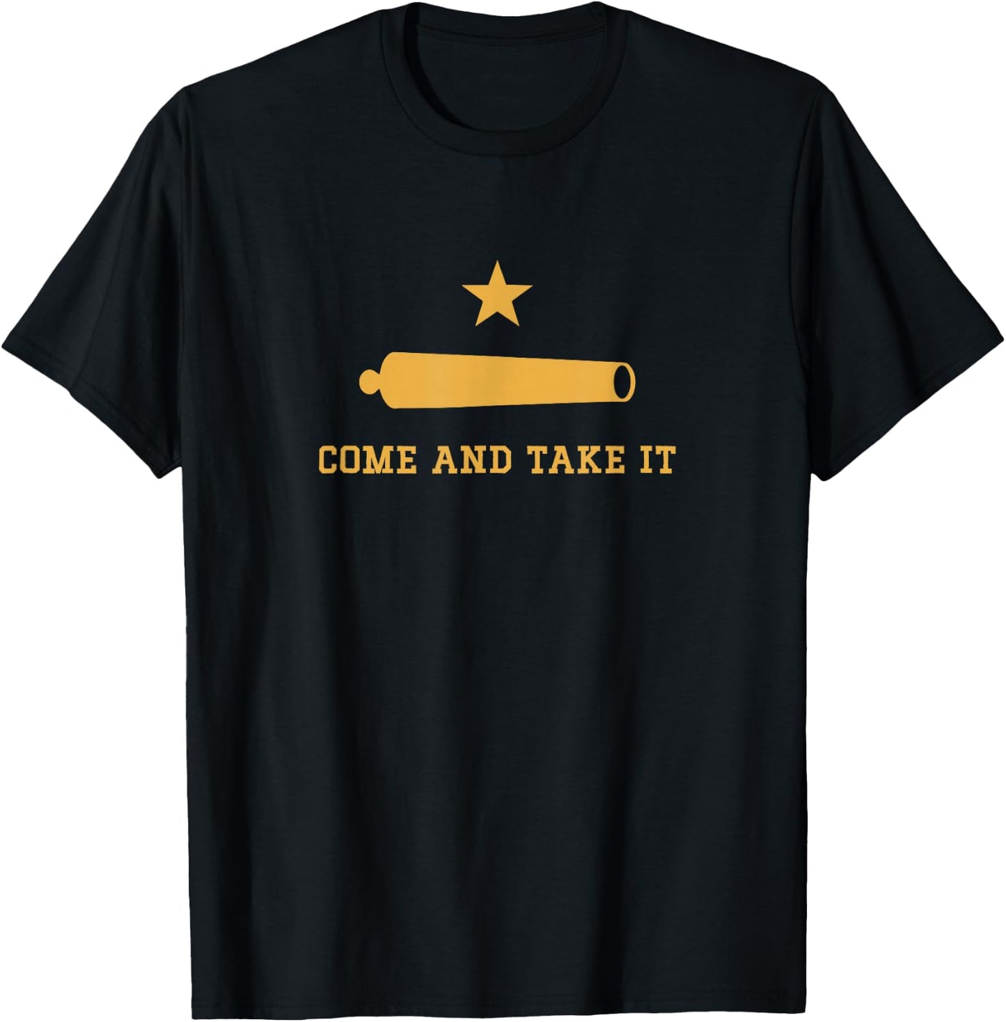 Texas State Come and Take It Historic Slogan with Canon 1836 T-Shirt - T-Shirt | Black