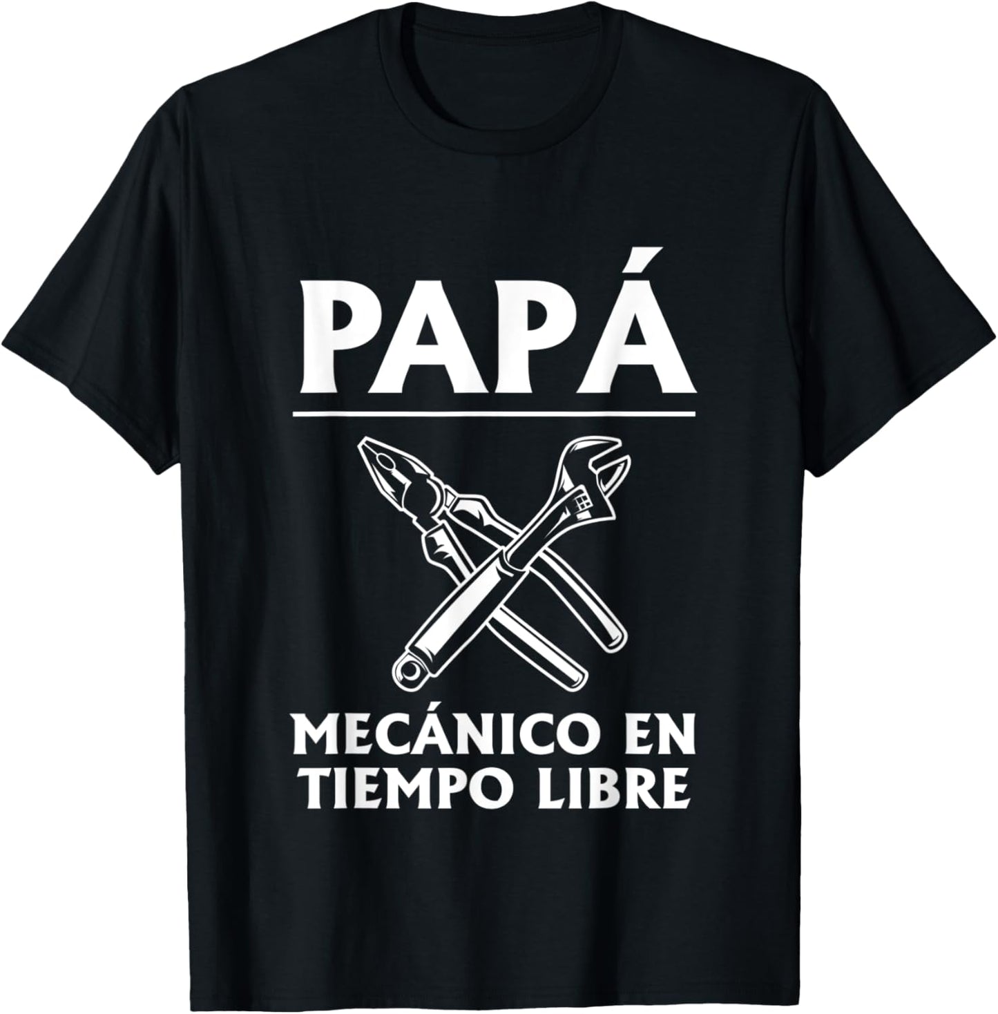 Papà Mecanico En Tiempo Libre Día del Padre T-Shirt - T-Shirt | Black