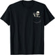 Skeleton Pocket Skeleton Peeking Out Pocket Halloween T-Shirt - T-Shirt | Black