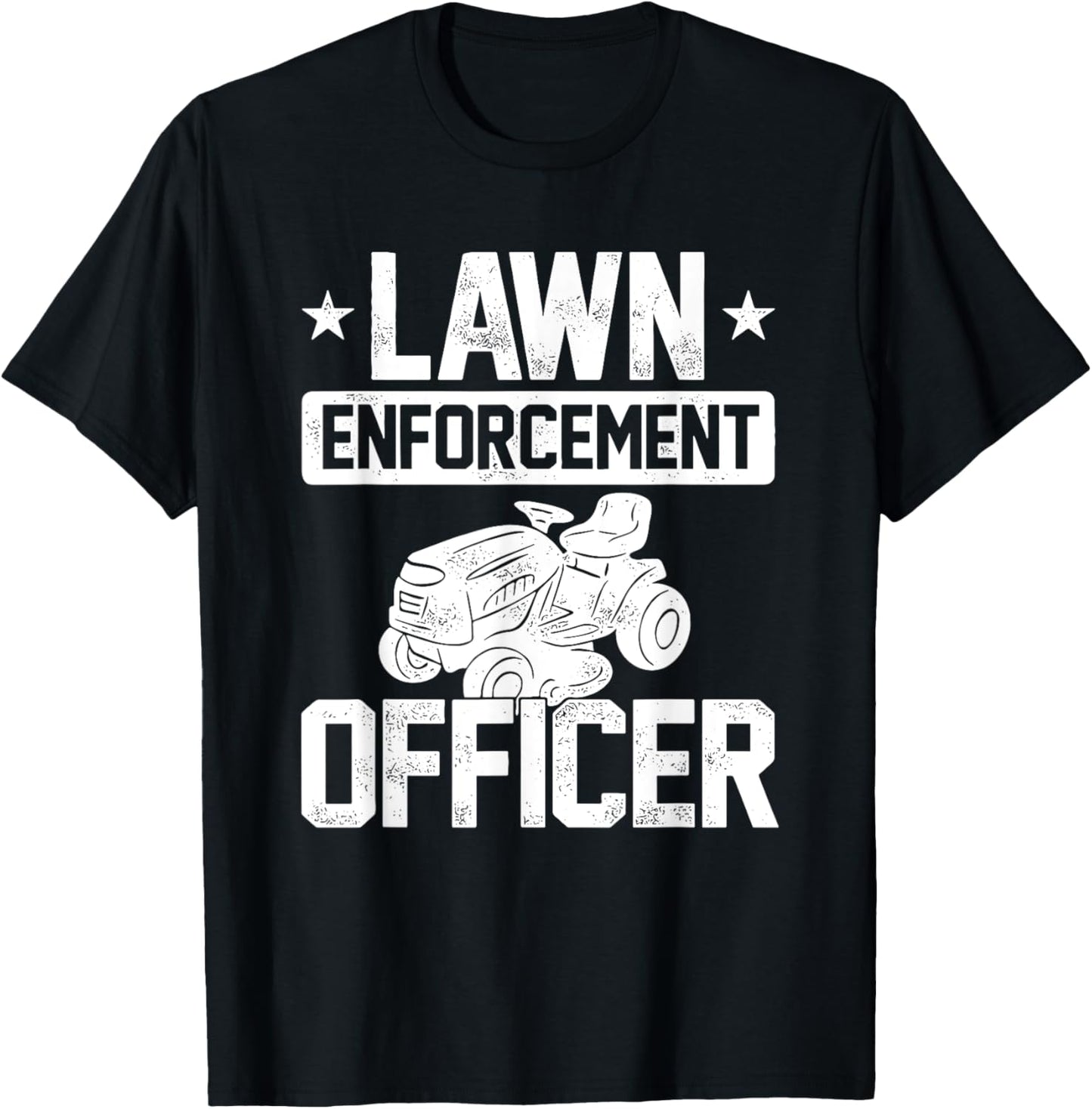 Sparta Buy Lawn Enforcement Officer - Black, -Adults, Classic Fit, Short Sleeve, , Small T-Shirt - T-Shirt | Black