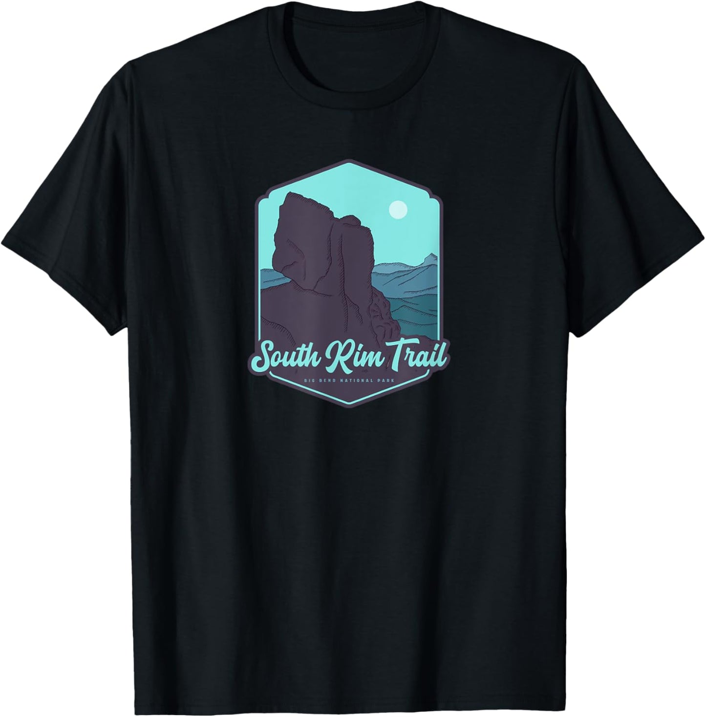 South Rim Trail - Big Bend National Park T-Shirt - T-Shirt | Black