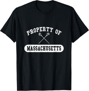 Property of Massachusetts Lacrosse T-Shirt - T-Shirt | Black