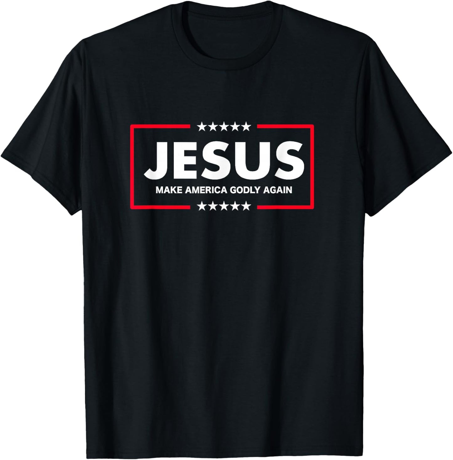 Christian Gifts Women Men Make America Godly Again T-Shirt - T-Shirt | Black