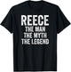 Reece The Man The Myth The Legend Shirt First Name Reece T-Shirt - T-Shirt | Black
