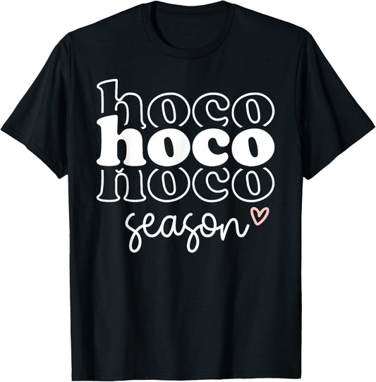 Hoco Season, Homecoming Game Day Vibes T-Shirt - T-Shirt | Black