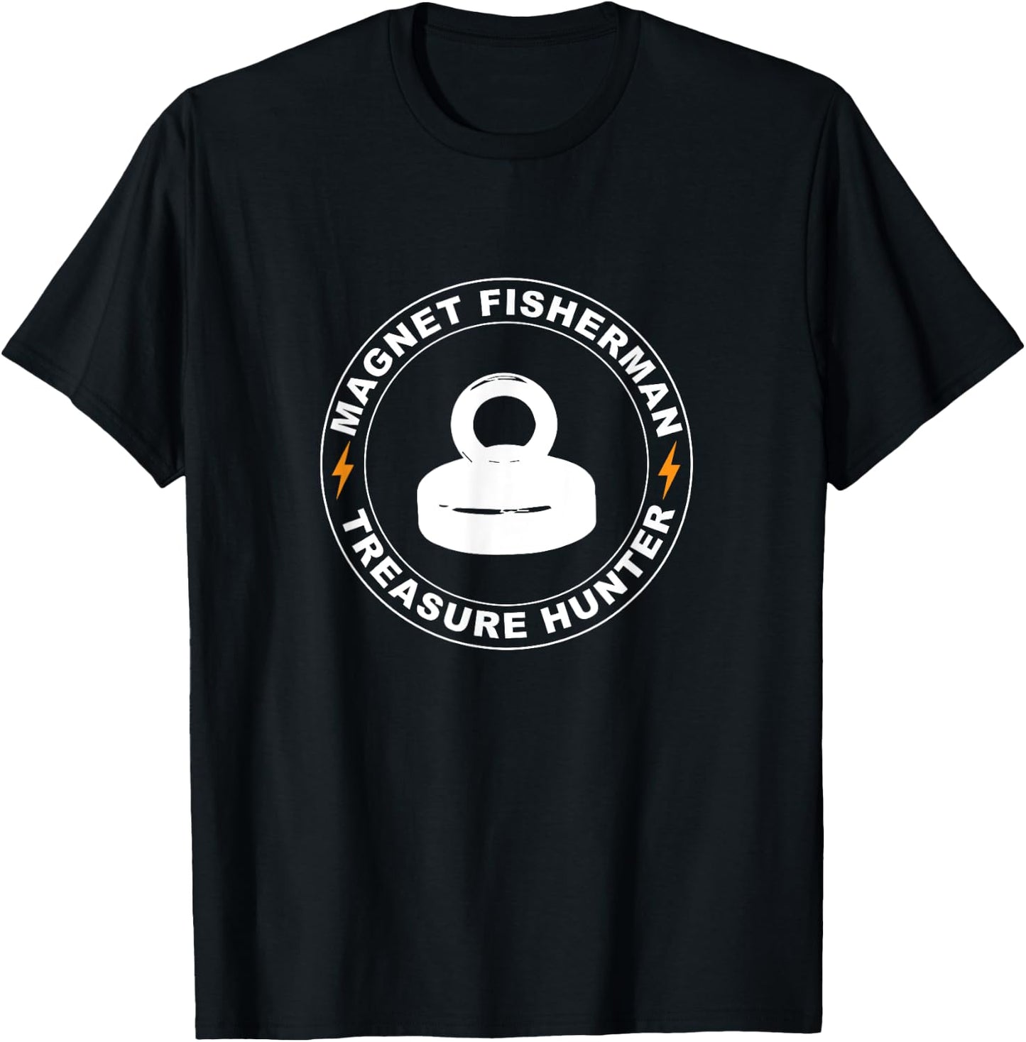 Magnet Fishing Fisherman Gift Treasure Hunter T-Shirt - T-Shirt | Black