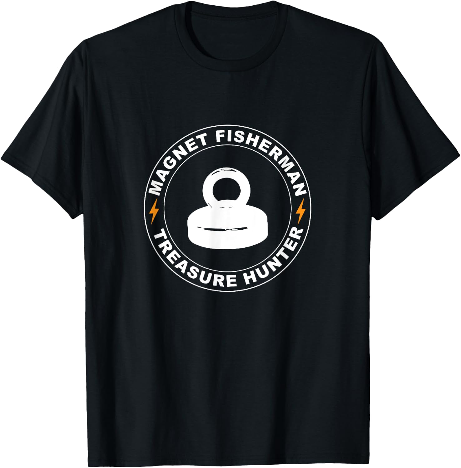 Magnet Fishing Fisherman Gift Treasure Hunter T-Shirt - T-Shirt | Black