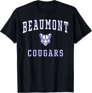 Beaumont High School Cougars C1 T-Shirt - T-Shirt | Black