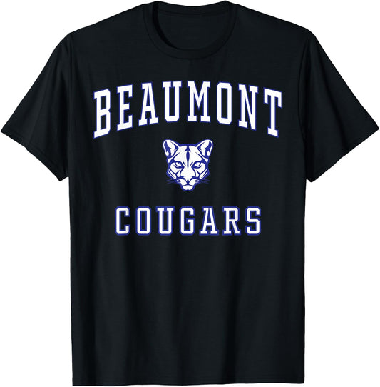 Beaumont High School Cougars C1 T-Shirt - T-Shirt | Black